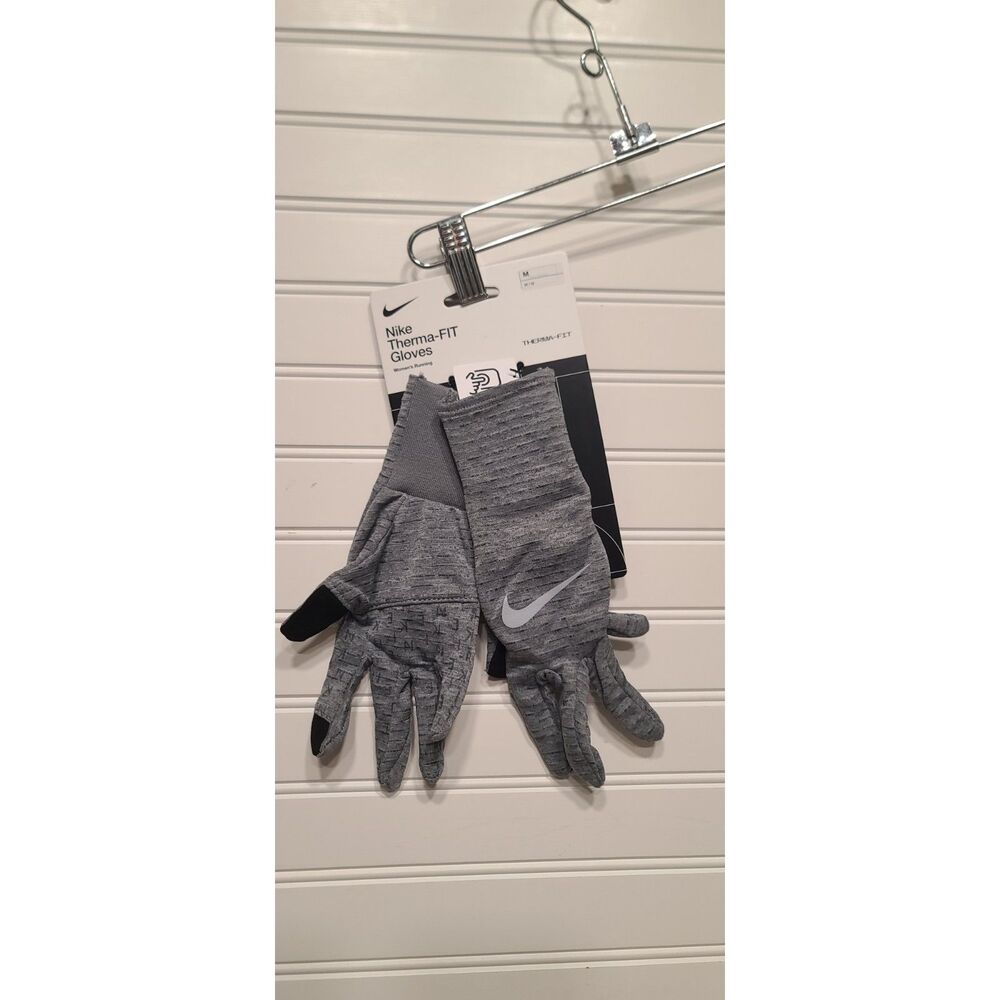 Nike Therma-Fit Gloves Women's Running Gray Size M NWT